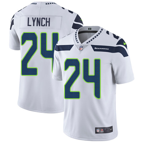Nike Seahawks #24 Marshawn Lynch White Youth Stitched NFL Vapor Untouchable Limited Jersey - Click Image to Close