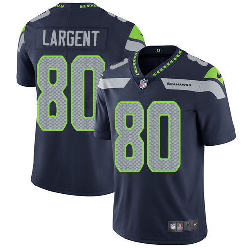 Nike Seahawks #80 Steve Largent Steel Blue Team Color Youth Stitched NFL Vapor Untouchable Limited J