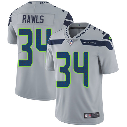 Nike Seahawks #34 Thomas Rawls Grey Alternate Youth Stitched NFL Vapor Untouchable Limited Jersey
