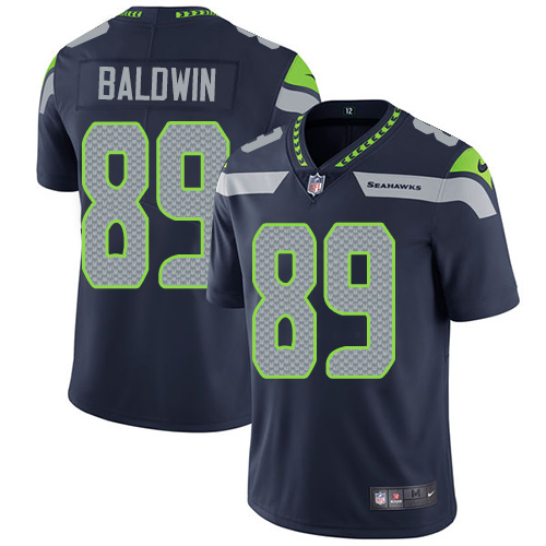 Nike Seahawks #89 Doug Baldwin Steel Blue Team Color Youth Stitched NFL Vapor Untouchable Limited Je