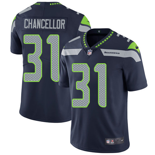 Nike Seahawks #31 Kam Chancellor Steel Blue Team Color Youth Stitched NFL Vapor Untouchable Limited