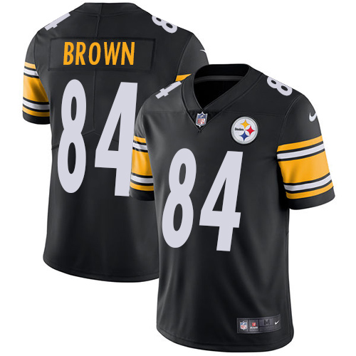 Nike Steelers #84 Antonio Brown Black Team Color Youth Stitched NFL Vapor Untouchable Limited Jersey - Click Image to Close