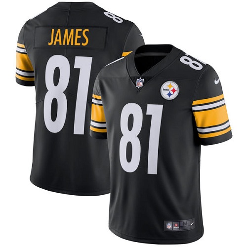 Nike Steelers #81 Jesse James Black Team Color Youth Stitched NFL Vapor Untouchable Limited Jersey