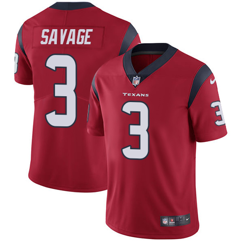 Nike Texans #3 Tom Savage Red Alternate Youth Stitched NFL Vapor Untouchable Limited Jersey