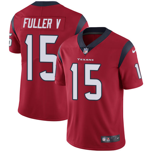 Nike Texans #15 Will Fuller V Red Alternate Youth Stitched NFL Vapor Untouchable Limited Jersey - Click Image to Close