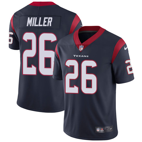 Nike Texans #26 Lamar Miller Navy Blue Team Color Youth Stitched NFL Vapor Untouchable Limited Jerse - Click Image to Close
