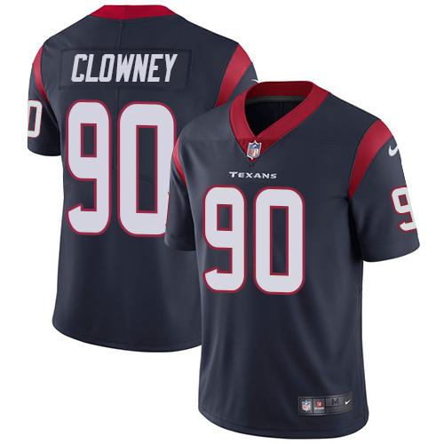 Nike Texans #90 Jadeveon Clowney Navy Blue Team Color Youth Stitched NFL Vapor Untouchable Limited J