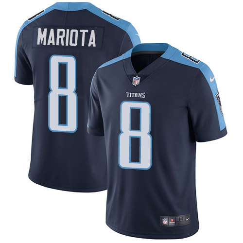 Nike Titans #8 Marcus Mariota Navy Blue Alternate Youth Stitched NFL Vapor Untouchable Limited Jerse