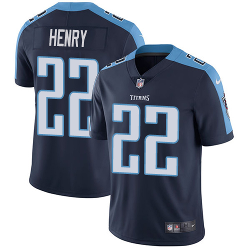 Nike Titans #22 Derrick Henry Navy Blue Alternate Youth Stitched NFL Vapor Untouchable Limited Jerse