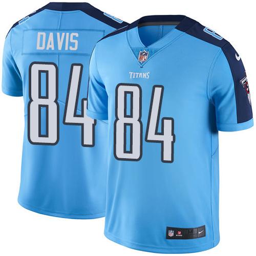 Nike Titans #84 Corey Davis Light Blue Team Color Youth Stitched NFL Vapor Untouchable Limited Jerse