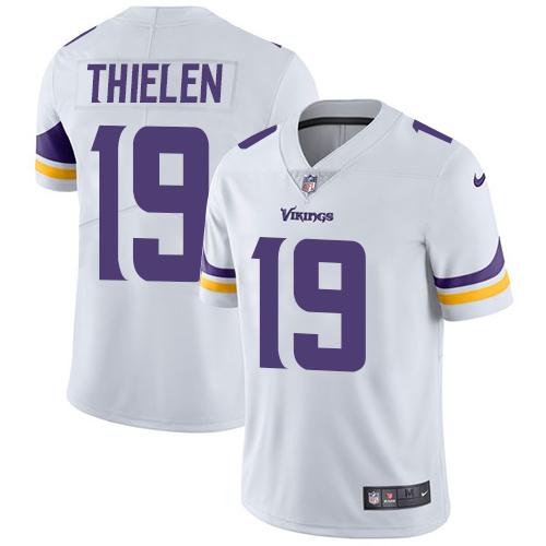 Nike Vikings #19 Adam Thielen White Youth Stitched NFL Vapor Untouchable Limited Jersey - Click Image to Close