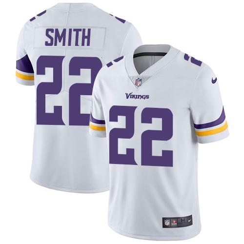 Nike Vikings #22 Harrison Smith White Youth Stitched NFL Vapor Untouchable Limited Jersey - Click Image to Close