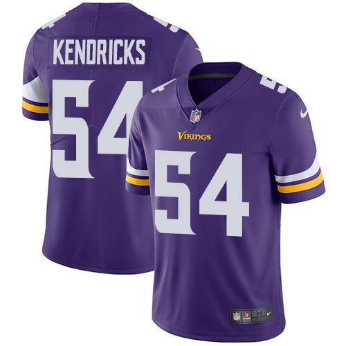 Nike Vikings #54 Eric Kendricks Purple Team Color Youth Stitched NFL Vapor Untouchable Limited Jerse - Click Image to Close
