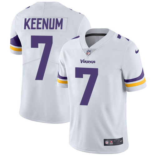 Nike Vikings #7 Case Keenum White Youth Stitched NFL Vapor Untouchable Limited Jersey - Click Image to Close