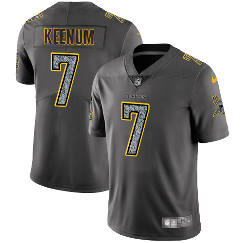 Nike Vikings #7 Case Keenum Gray Static Youth Stitched NFL Vapor Untouchable Limited Jersey