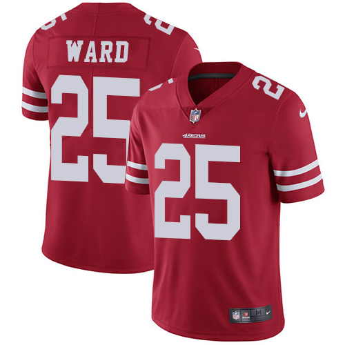 Nike 49ers #25 Jimmie Ward Red Team Color Men's Stitched NFL Vapor Untouchable Limited Jersey