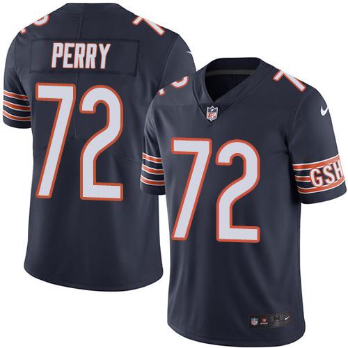 Nike Bears #72 William Perry Navy Blue Team Color Men's Stitched NFL Vapor Untouchable Limited Jerse - Click Image to Close