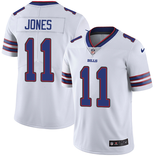 Nike Bills #11 Zay Jones White Men's Stitched NFL Vapor Untouchable Limited Jersey - Click Image to Close