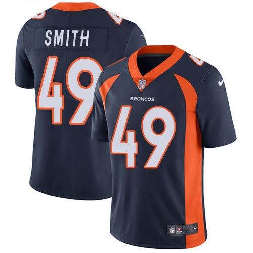 Nike Broncos #49 Dennis Smith Navy Blue Alternate Men's Stitched NFL Vapor Untouchable Limited Jerse