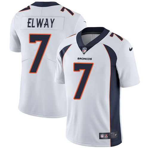 Nike Broncos #7 John Elway White Men's Stitched NFL Vapor Untouchable Limited Jersey