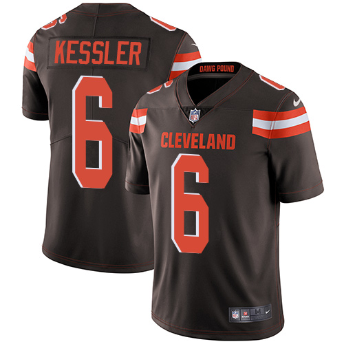 Nike Browns #6 Cody Kessler Brown Team Color Men's Stitched NFL Vapor Untouchable Limited Jersey - Click Image to Close