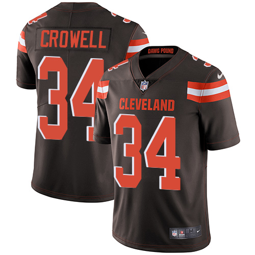 Nike Browns #34 Isaiah Crowell Brown Team Color Men's Stitched NFL Vapor Untouchable Limited Jersey