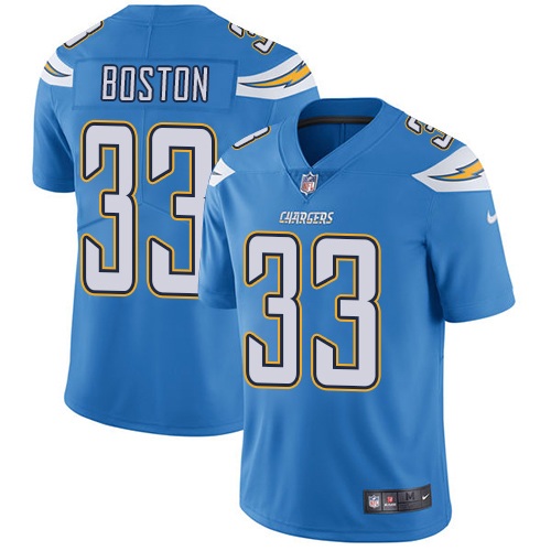 Nike Chargers #33 Tre Boston Electric Blue Alternate Men's Stitched NFL Vapor Untouchable Limited Je