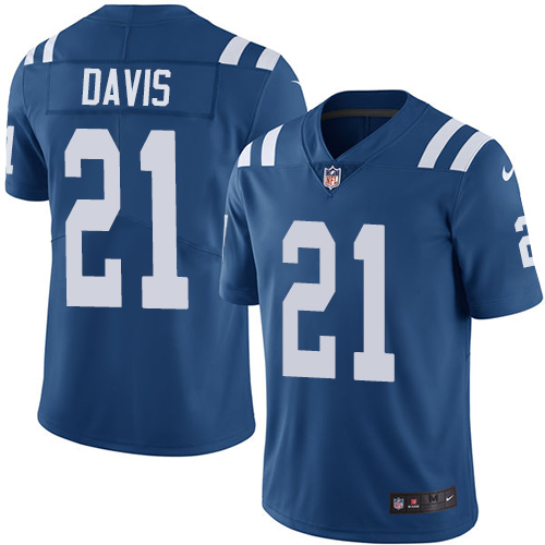 Nike Colts #21 Vontae Davis Royal Blue Team Color Men's Stitched NFL Vapor Untouchable Limited Jerse