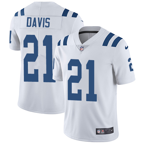 Nike Colts #21 Vontae Davis White Men's Stitched NFL Vapor Untouchable Limited Jersey