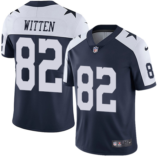 Nike Cowboys #82 Jason Witten Navy Blue Thanksgiving Men's Stitched NFL Vapor Untouchable Limited Th
