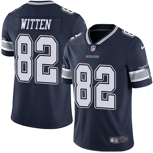 Nike Cowboys #82 Jason Witten Navy Blue Team Color Men's Stitched NFL Vapor Untouchable Limited Jers