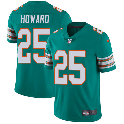 Nike Dolphins #25 Xavien Howard Aqua Green Alternate Men's Stitched NFL Vapor Untouchable Limited Je