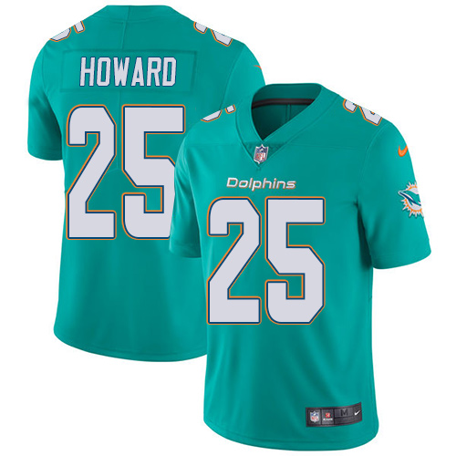 Nike Dolphins #25 Xavien Howard Aqua Green Team Color Men's Stitched NFL Vapor Untouchable Limited J