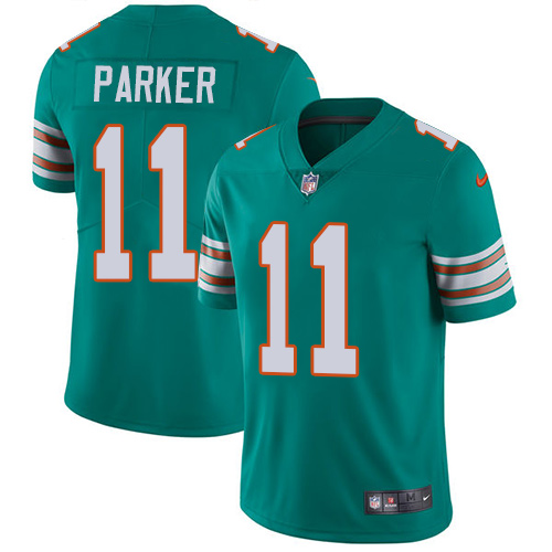 Nike Dolphins #11 DeVante Parker Aqua Green Alternate Men's Stitched NFL Vapor Untouchable Limited J