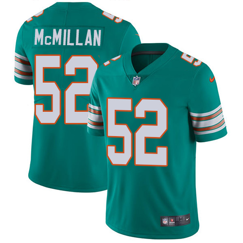 Nike Dolphins #52 Raekwon McMillan Aqua Green Alternate Men's Stitched NFL Vapor Untouchable Limited