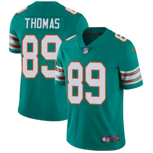 Nike Dolphins #89 Julius Thomas Aqua Green Alternate Men's Stitched NFL Vapor Untouchable Limited Je