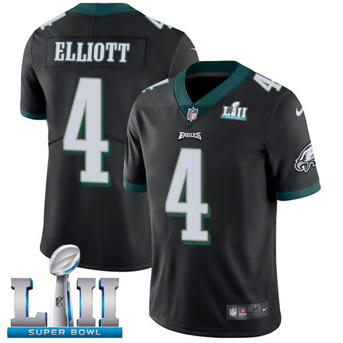 Nike Eagles #4 Jake Elliott Black Alternate Super Bowl LII Men's Stitched NFL Vapor Untouchable Limi