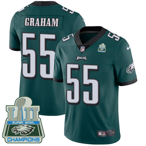Nike Eagles #55 Brandon Graham Midnight Green Team Color Super Bowl LII Champions Men's Stitched NFL