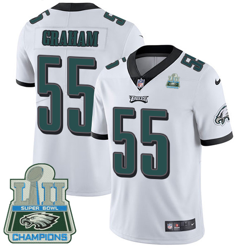Nike Eagles #55 Brandon Graham White Super Bowl LII Champions Men's Stitched NFL Vapor Untouchable L
