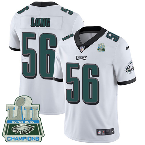 Nike Eagles #56 Chris Long White Super Bowl LII Champions Men's Stitched NFL Vapor Untouchable Limit
