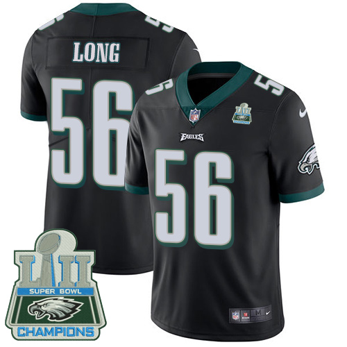 Nike Eagles #56 Chris Long Black Alternate Super Bowl LII Champions Men's Stitched NFL Vapor Untouch