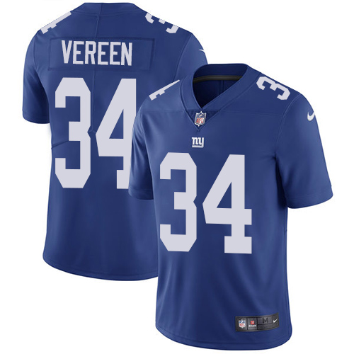 Nike Giants #34 Shane Vereen Royal Blue Team Color Men's Stitched NFL Vapor Untouchable Limited Jers