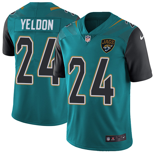 Nike Jaguars #24 T.J. Yeldon Teal Green Team Color Men's Stitched NFL Vapor Untouchable Limited Jers