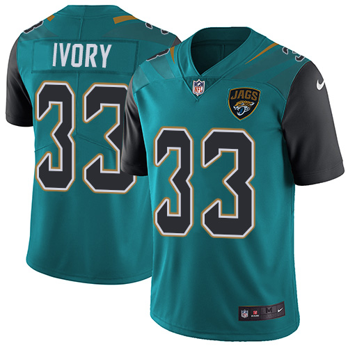 Nike Jaguars #33 Chris Ivory Teal Green Team Color Men's Stitched NFL Vapor Untouchable Limited Jers