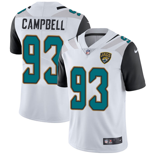 Nike Jaguars #93 Calais Campbell White Men's Stitched NFL Vapor Untouchable Limited Jersey