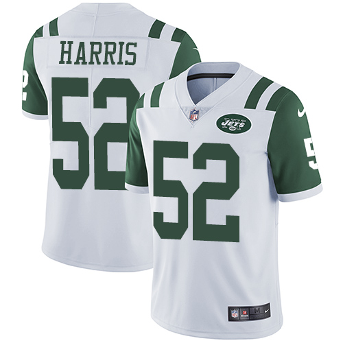 Nike Jets #52 David Harris White Men's Stitched NFL Vapor Untouchable Limited Jersey