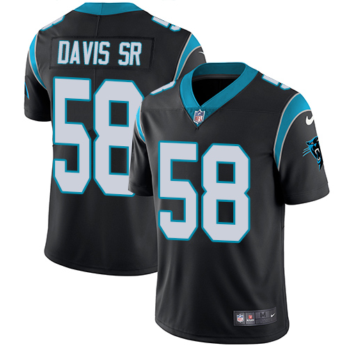 Nike Panthers #58 Thomas Davis Sr Black Team Color Men's Stitched NFL Vapor Untouchable Limited Jers