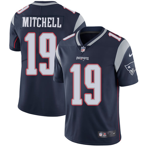 Nike Patriots #19 Malcolm Mitchell Navy Blue Team Color Men's Stitched NFL Vapor Untouchable Limited