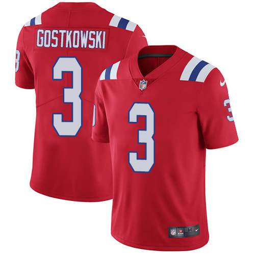 Nike Patriots #3 Stephen Gostkowski Red Alternate Men's Stitched NFL Vapor Untouchable Limited Jerse