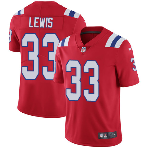 Nike Patriots #33 Dion Lewis Red Alternate Men's Stitched NFL Vapor Untouchable Limited Jersey